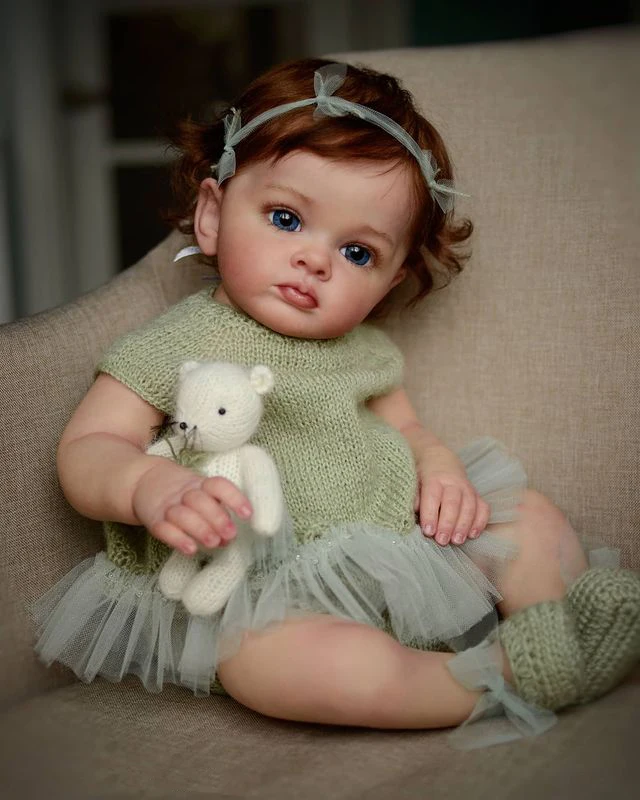 

60CM Completed Doll In Picture Reborn Doll Tutti Toddler Girl Hand Paint Doll With Genesis Paint High Quality 3D Skin Do