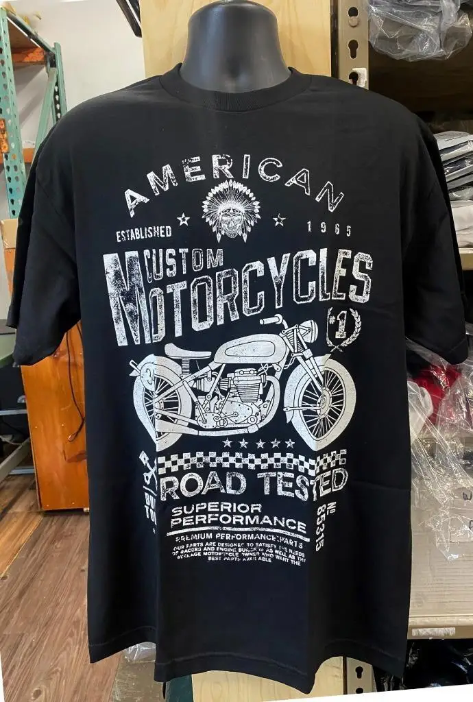 NEW PRINTED MOTORCYCLE COTTON BLACK GREY NAVY BLUE SHORT SLEEVES T-Shirt