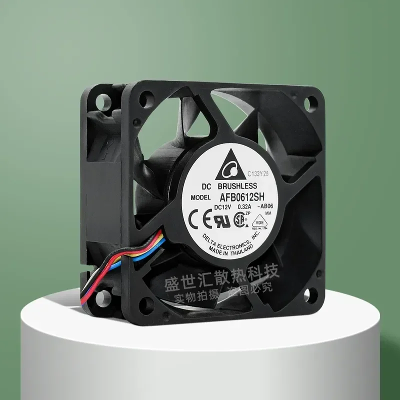 for AFB0612SH Delta for 6025 12V 0.32A chassis server double ball bearing PWM temperature control cooling fan 6cm