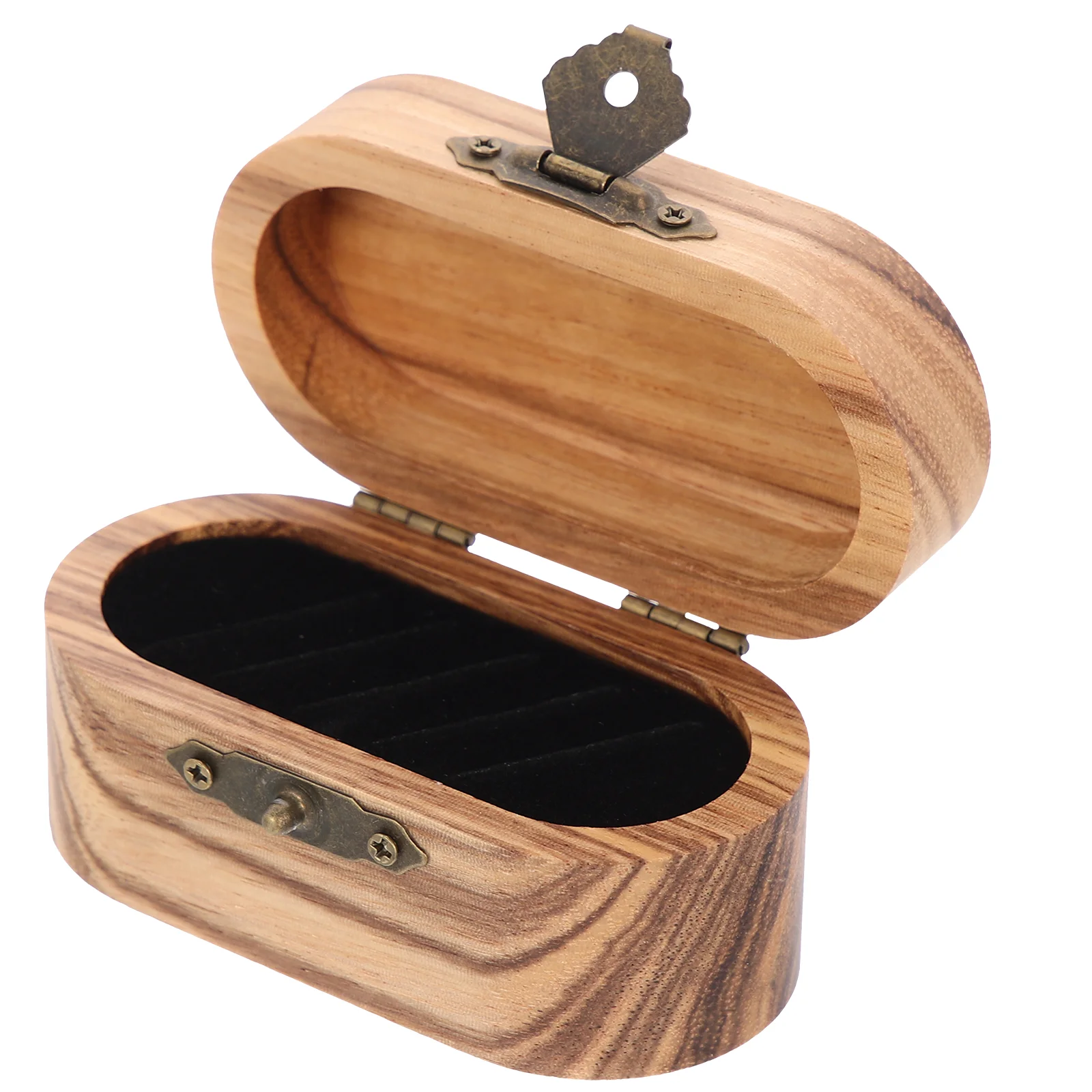 

Suitcase Wooden Guitar Pick Box Plectrums 8X4X4CM Flannel Vintage Accessories Storage