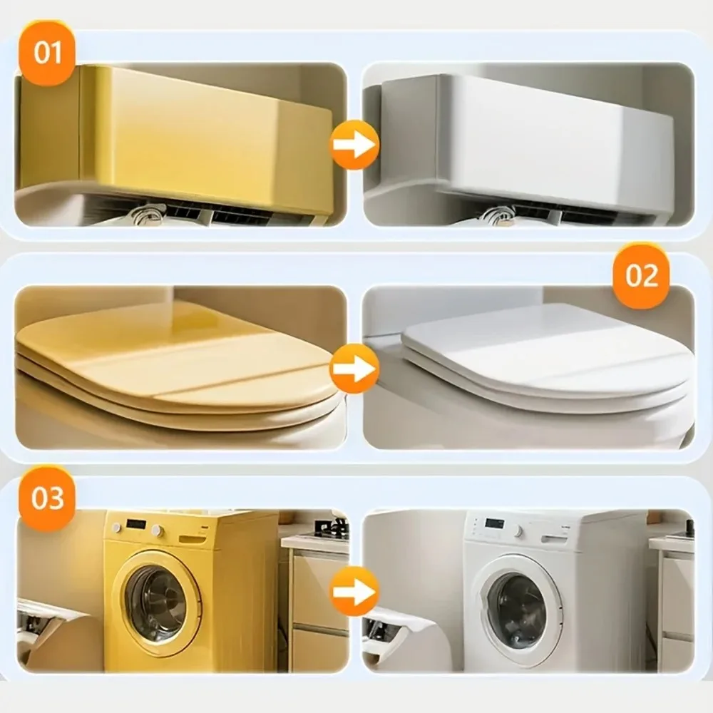 NUEVO removedor amarillo totalmente de plástico: solución amarillenta para paneles de aire acondicionado, removedor de oxidación de carcasa de plástico para refrigerador