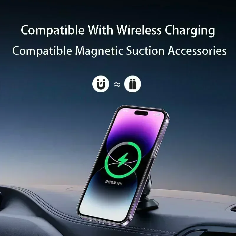 Clear Phone Case For iPhone 11 12 13mini 14 15 Pro Max 7 8 XR XsMax For Magsafe Magnetic Wireless Charging Animation Case Cover