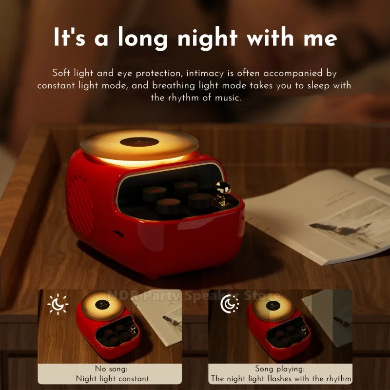 Originalidade aromaterapia nightlight bluetooth áudio desktop sem fio pequenos alto-falantes subwoofer de alta qualidade casa portátil presente