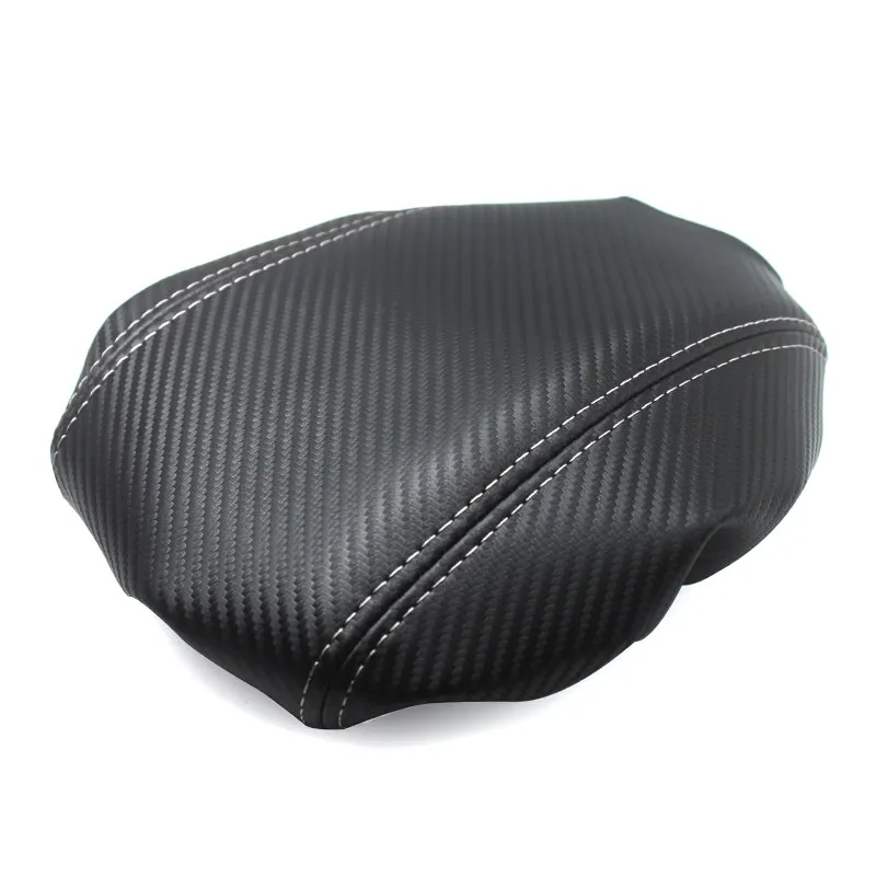 Car Inner Center Control Armrest Box Cover Carbon Fiber Texture Microfiber Leather Trim For VW Golf 6 VI MK6 2010 2011 2012 2013