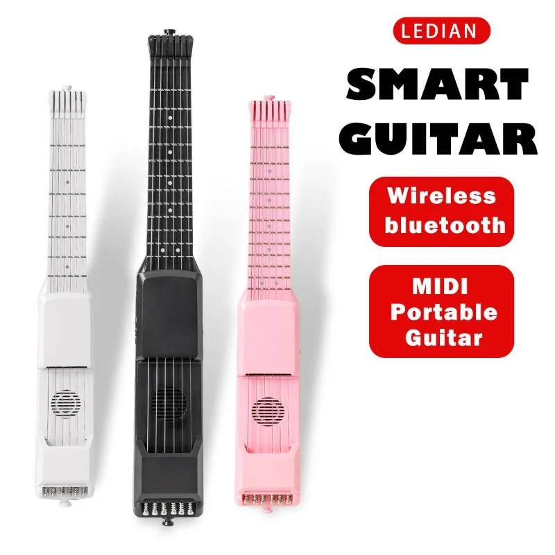 Mini Smart Electric Guitar 7 Frets 12 Frets Digital Guitar Practice Instrument Portable Children's Small Guitar