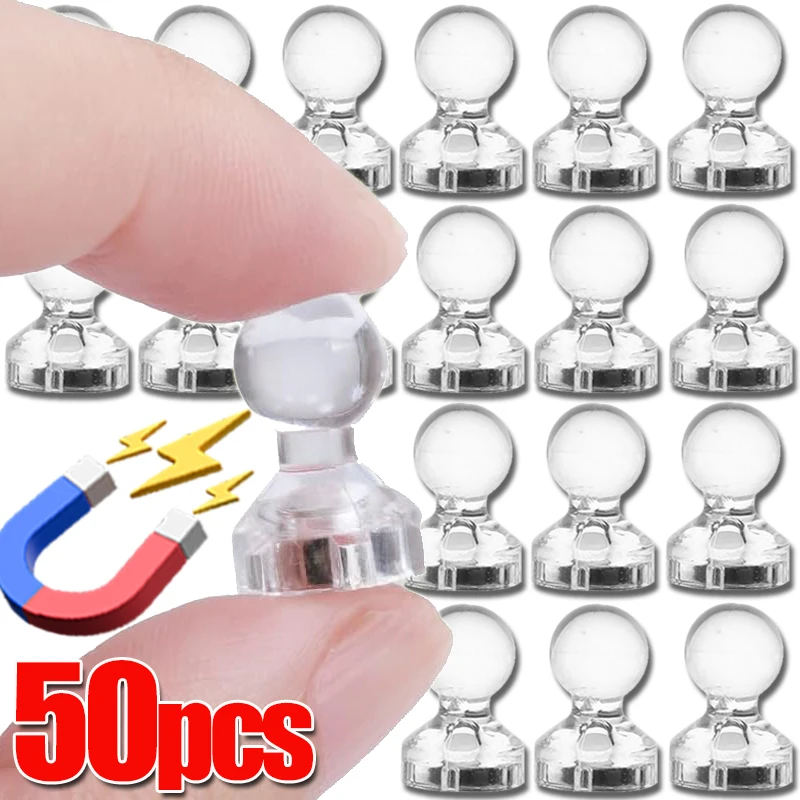 10/50PCS Neodymium Magnet Push Pins Strong Magnetic Refrigerator Whiteboard Sucker Thumbtack Home Office School Fixed Supplies