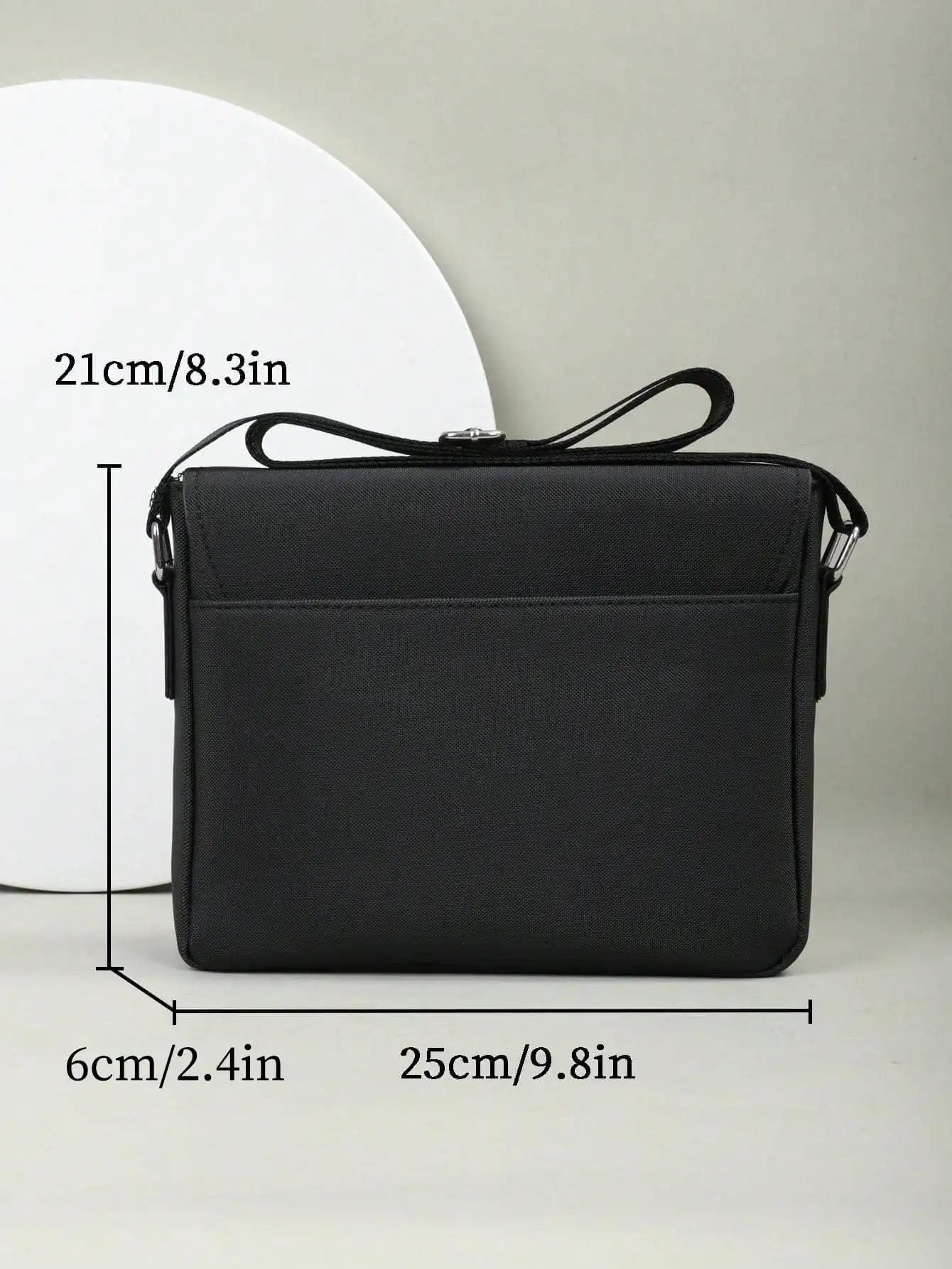 Classic Solid Stylish Simple Men\'s Crossbody Bag Daily Commuter Travel Large Capacity Shoulder Bag Messenger Bag