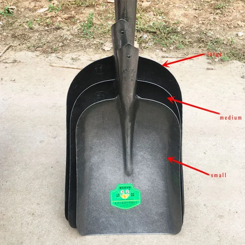 Imagem -03 - Quadrada pá de Neve Metal Aço Manganês Grande Carvão Sshovel Escavação pá Limpeza para Garagem Jardinagem pá
