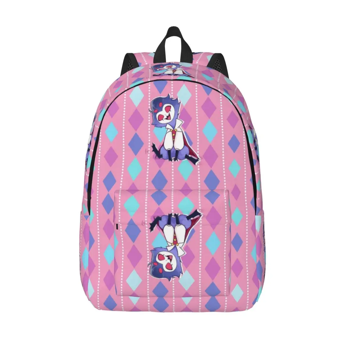 

Холщовый рюкзак с 3D-печатью H-Hazbins Animes Manga для девочек и мальчиков, школьные дорожные сумки для колледжа, сумка для книг, подходит для 15-дюймового ноутбука