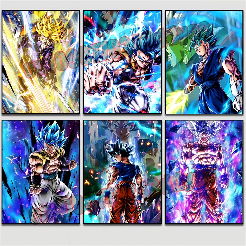 

Room Wall Art Decoration Picture Mural Animation Dragon Ball Poster Vegeta Wukong Painting Canvas Living Room Decoration Gift