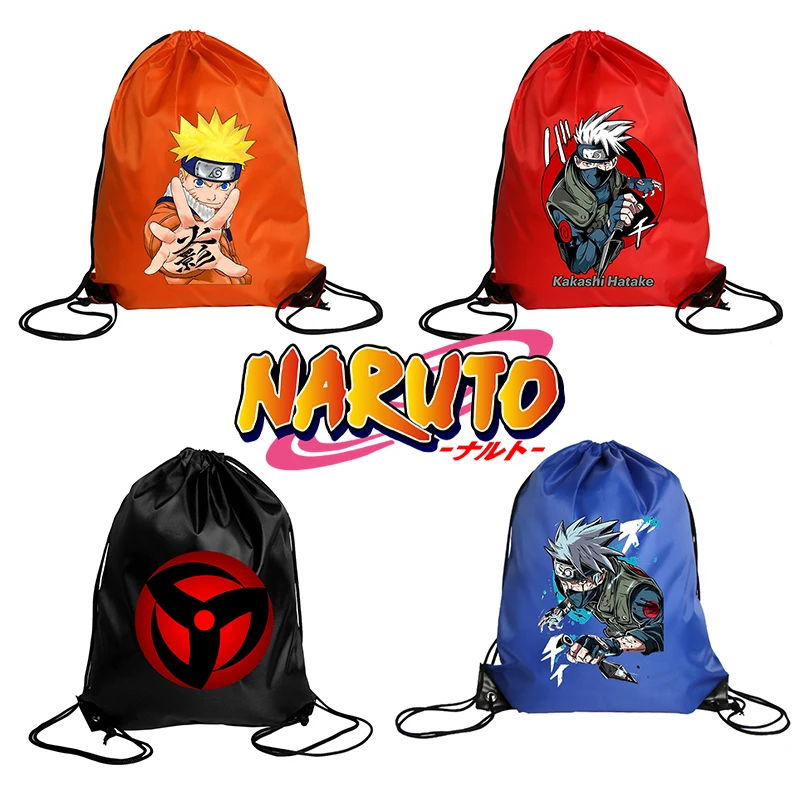 Naruto Drawstring Bag Fashion Fruit Vegetables Storage Backpack String Bags Women Men Large Capacity Gym Swim Beach Daily Pocket
