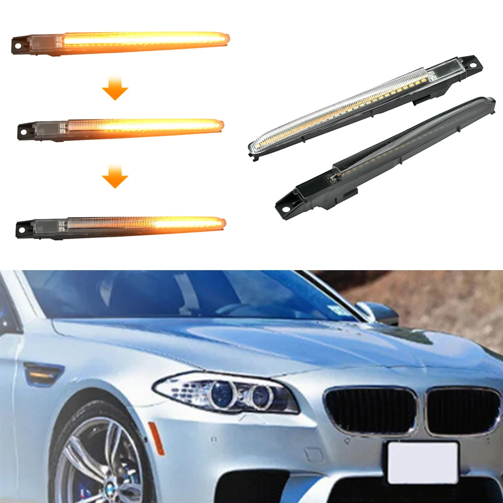 

2 шт. для BMW 5-Series F10 M5 X5 M E70 X6 M E71 динамический янтарный светодиодный боковой габаритный указатель поворота автомобильные аксессуары
