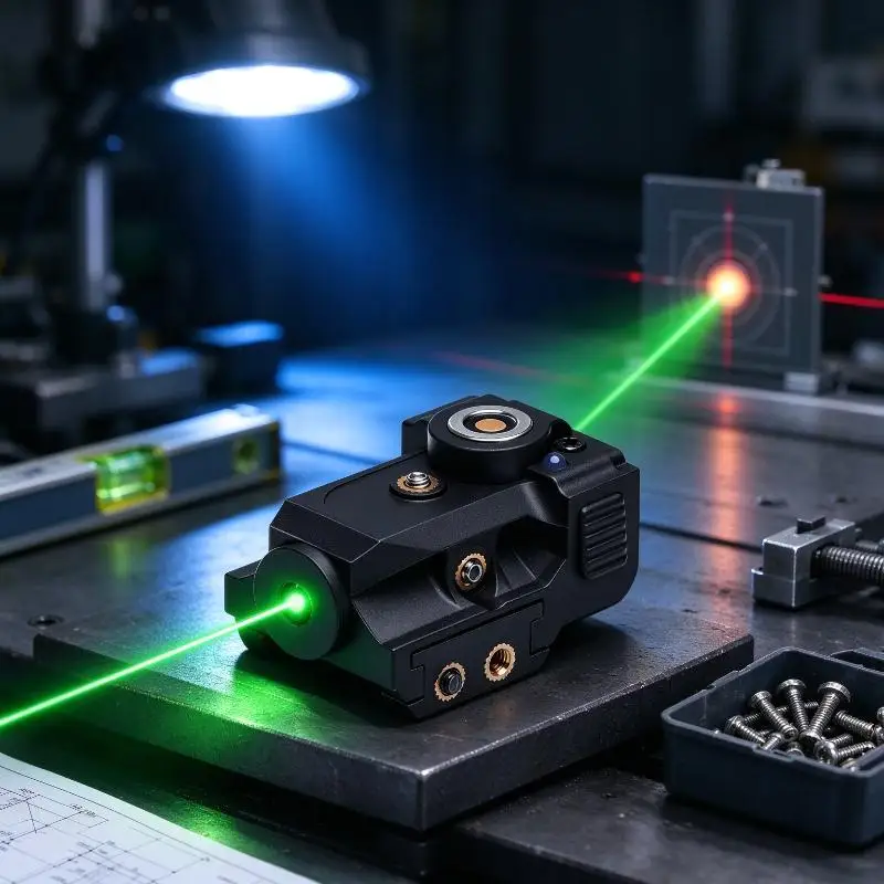 Mini Portable Red Green Laser Locator Magnetic Rechargeable 20mm Rail Slot Fixed Outdoor Optical Dot Alignment Tool