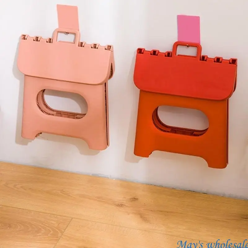 مقعد قابل للطي كرسي صغير لصيد الأسماك البلاستيك المحمولة خطوة البراز قطار المنزل في الهواء الطلق داخلي طوي طفل كرسي 448A #4