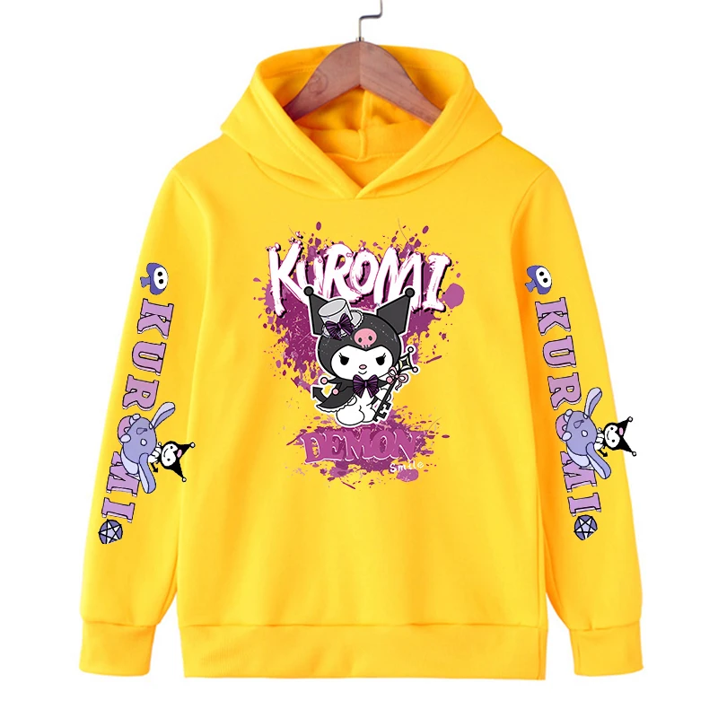 Manga 90s anime kawaii kids Streetwear kuromi Children\'s Hoodie Cute Children Sweatshirt Clothes Kid Girl Boy Top Hoody