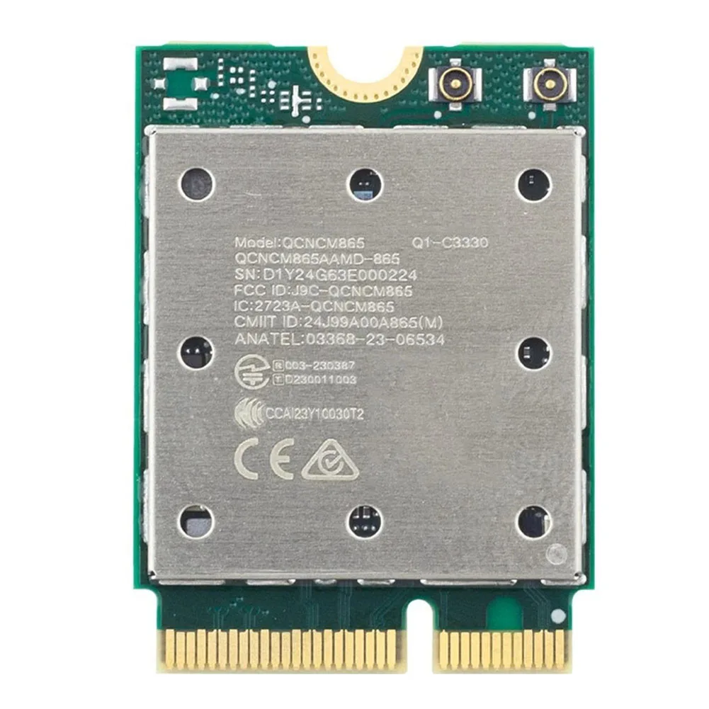 WiFi 7 QCNCM865 M.2 Wireless Network Card For PCIe NGFF Devices, Tri-Band 2.4GHz 5GHz 6GHz, 5.8Gbps High-Speed Transmission