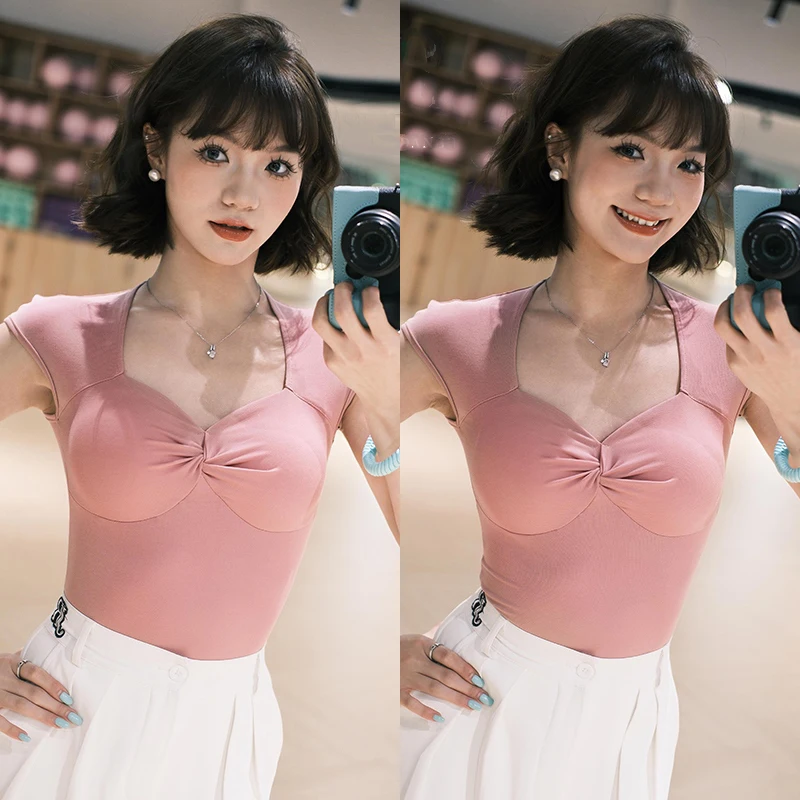 Multi-Farbe Latin Dance Kleidung Frauen Praxis Top Kurzarm Tanz Trikot Ballsaal Tango Standard Training Dancewear AMY2446