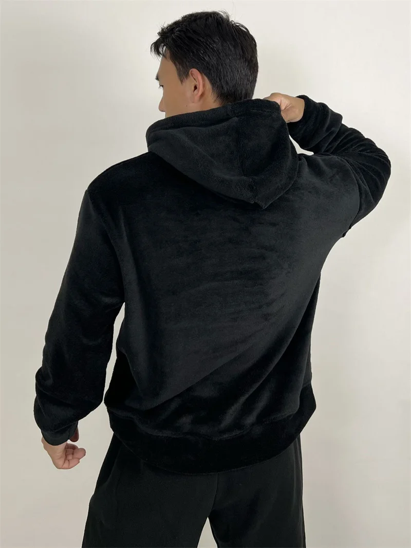 Pull à capuche en peluche pour hommes, pull musculaire, sports de loisirs, tendance de la rue, adt sites, automne, hiver, 2023