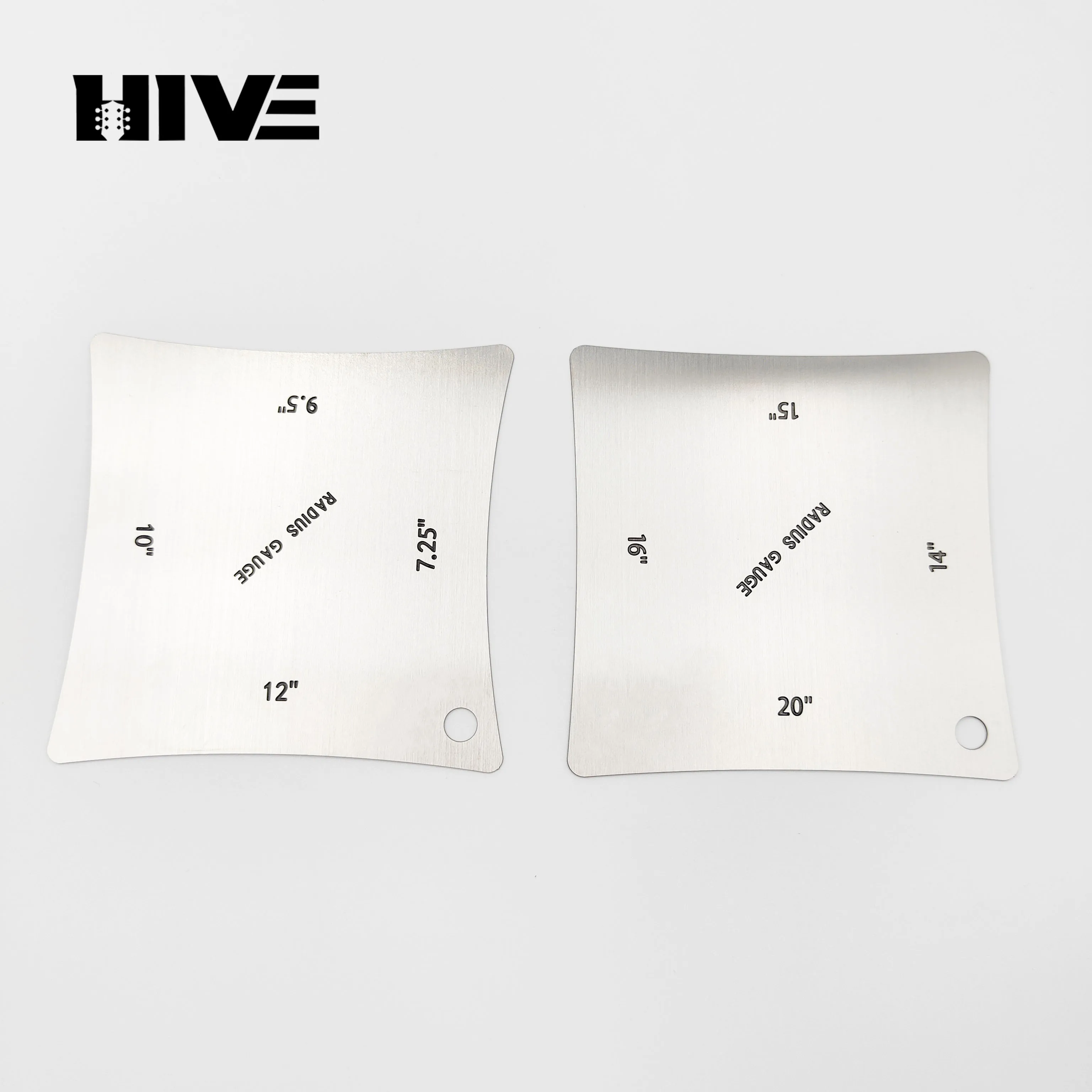 2PC Guitar Care Tool Guitar Fingerboard Curvature Measuring Ruler with Teeth Stainless Steel Guitar Ruler