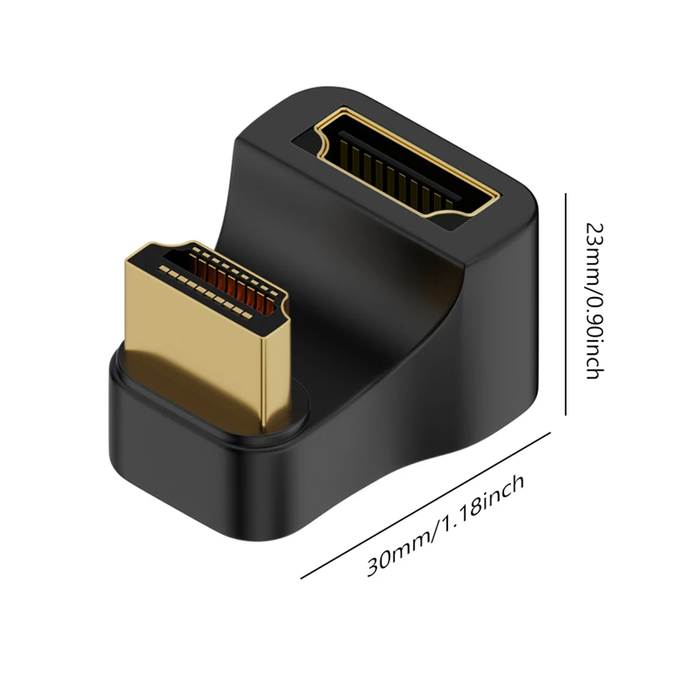 HDMI-compatible Adapter Splitter Male To Female to HDMI-compatible Male Converter Adapter 180 Degree Converter Extender 8K/60Hz