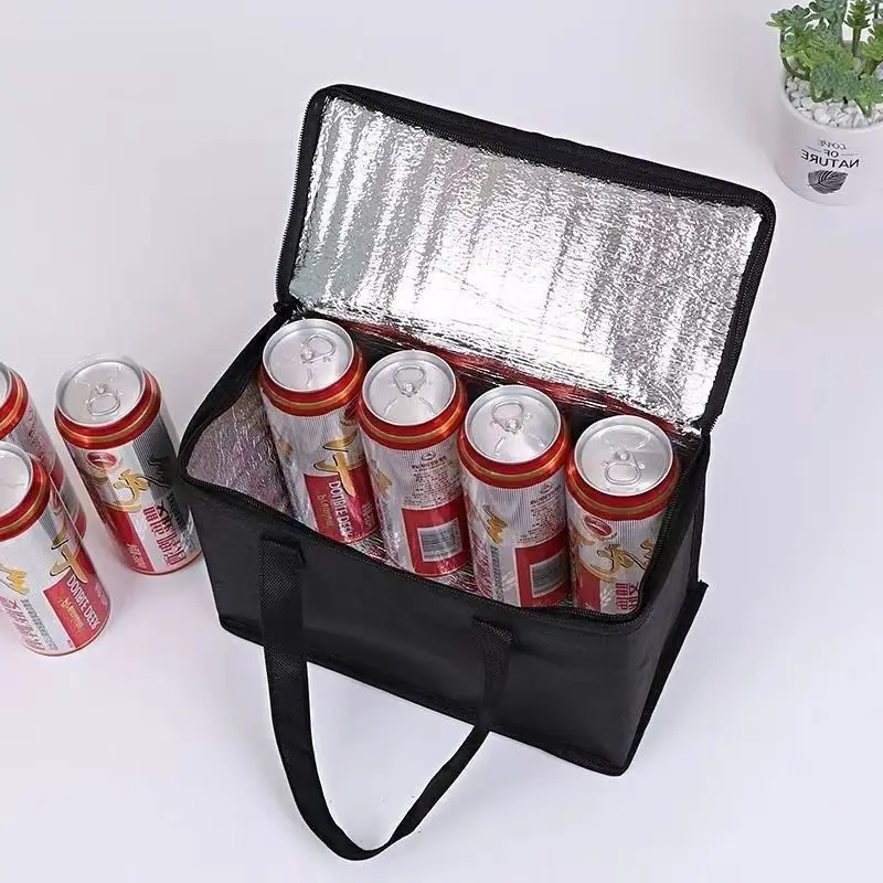 Portable Insulated Thermal Cooler Bag Drink Storage Chilled Bags Cool Lunch Foods Lunch Box Zip Picnic Tin Foil Food Panier Repa