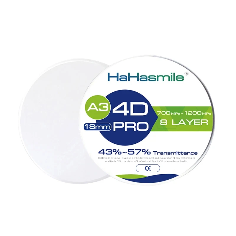 4d pro mehr schicht ige Zirkon oxid blöcke 98-a3 für Porzellan zähne hohe Durchlässigkeit 43%-57% hochwertige Zirkon oxids ch eiben für Dental