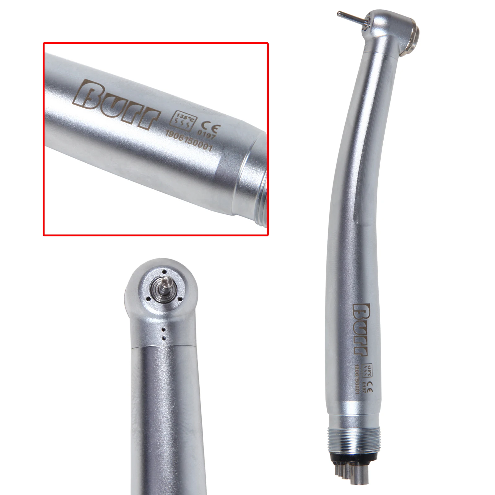 10 Pcs Dental high speed Handpiece 4 Hole Standard /Big Head Fiber Optic E-generate no LED /LED Push Button NSK PANA Style