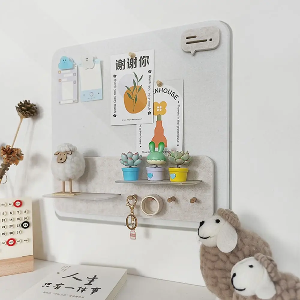 Removable Cork Board for Walls Decorative 40x40cm Memo Felt Board Self-Adhesive Wall Mounted Massage Board School