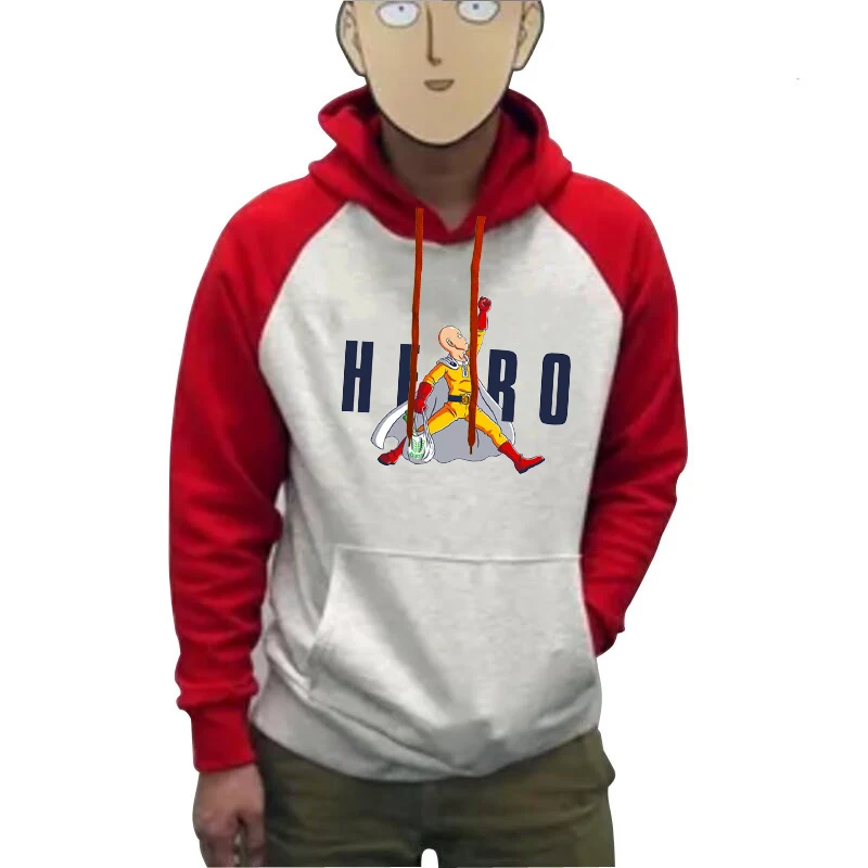 2023Comic Japanese Anime One Punch Man Hero Saitama Oppai Hoodie Cosplay Costume Hooded Men Women Hoodies Sweatshirts Large Size