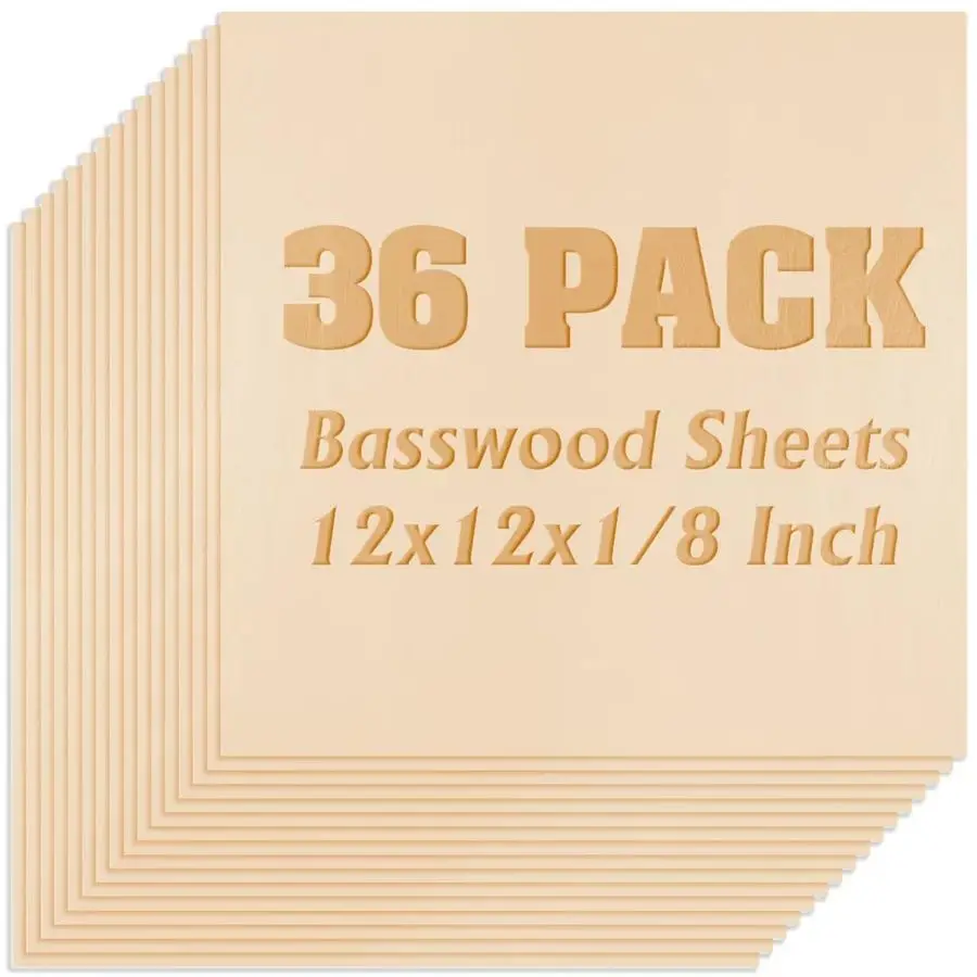 

Pack Basswood Sheets Plywood Board 1 8 Inch Unfinished Wood,3mm Plywood for Laser Cutting,Boards for Crafts for DIY Plywood Shee