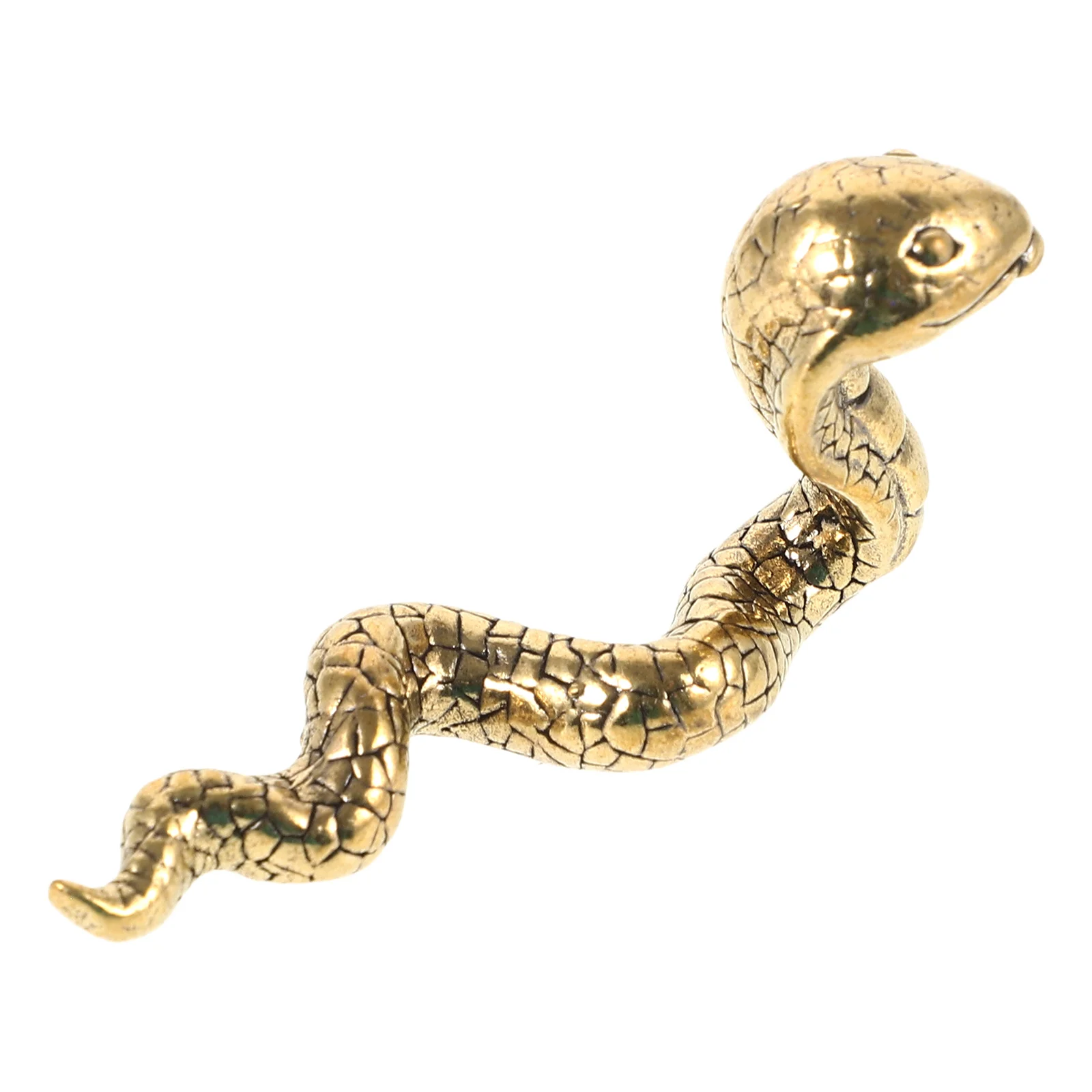 

Snake Baubles Miniature Adornment Garden Ornament Vintage Figurine Brass Retro Decor