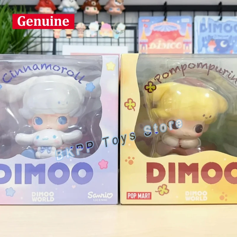 

POPMART DIMOO WORLD × Pudding Dog and Big Ear Dog Handmade Room Decoration Collectibles Toy Girls Festival Special Gifts