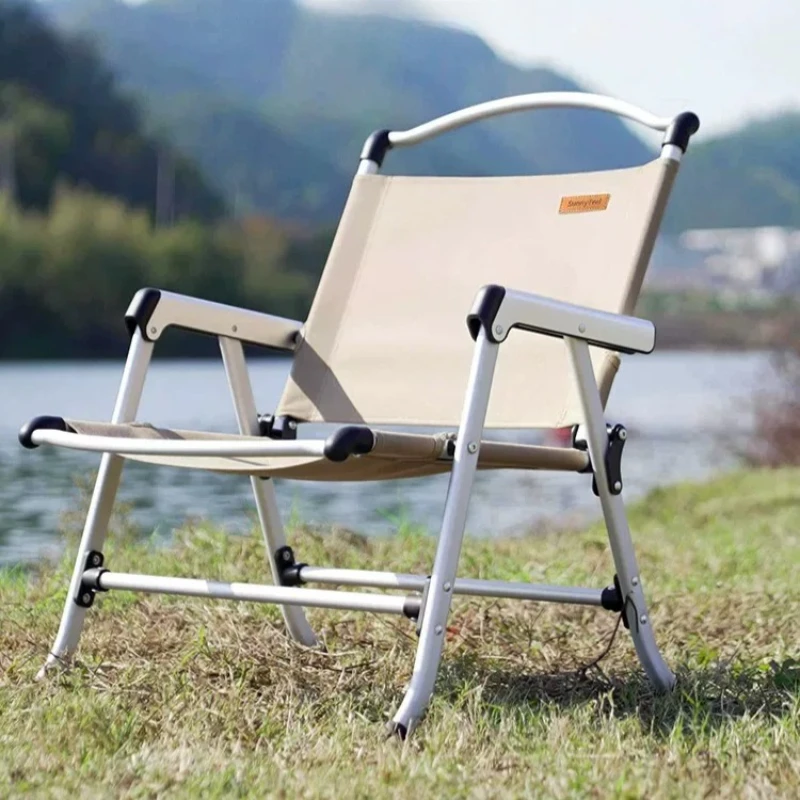 Camping Foldable Beach Chairs Fishing Relaxing Arm Ultra Light Outdoor Seating Back Support Sun Loungers Cadeira Hotel Furniture