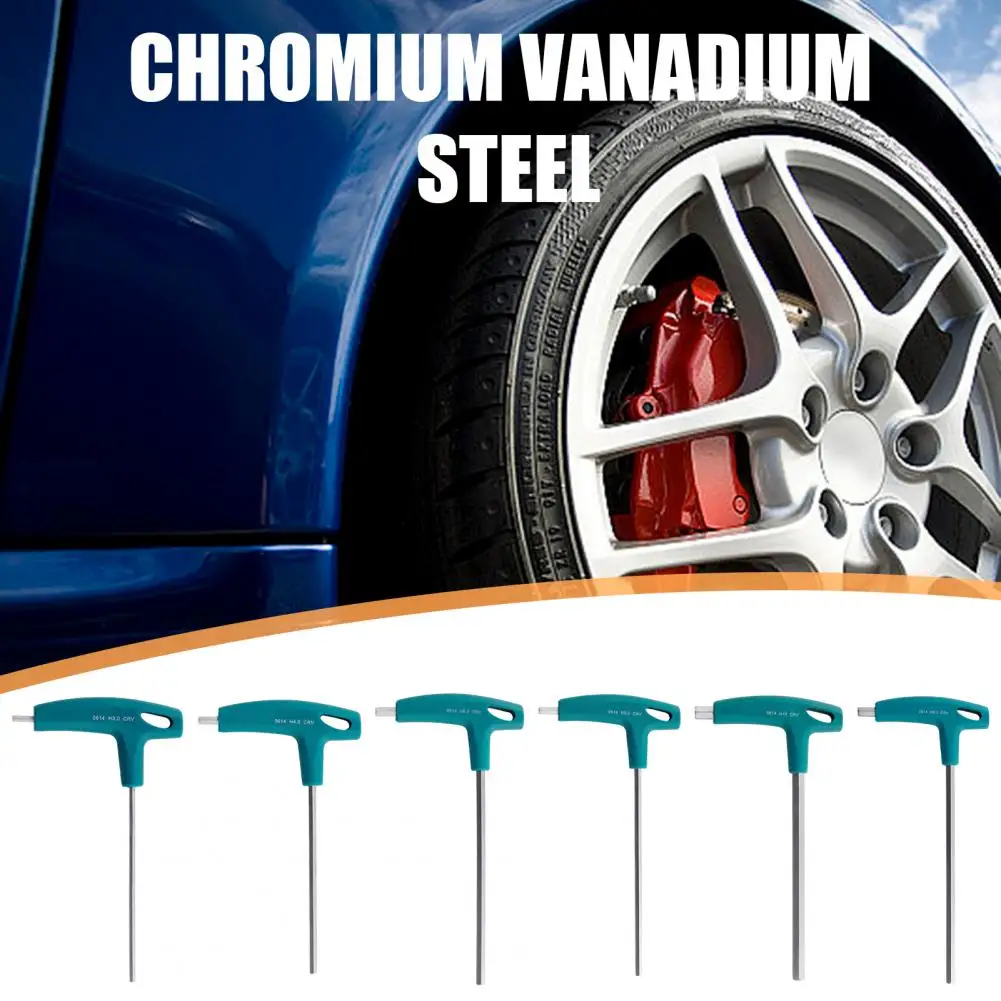 Hole Screw Removal T handle Hex Wrench Set Professional Steel Tool for Auto Bike Repair Extended Shaft Mechanics