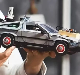 

1872PCS Icons Technical Car Back to the Future Time Machine Fit 10300 Building Blocks Model MOC Vehicle Bricks Toys For Kid Gift