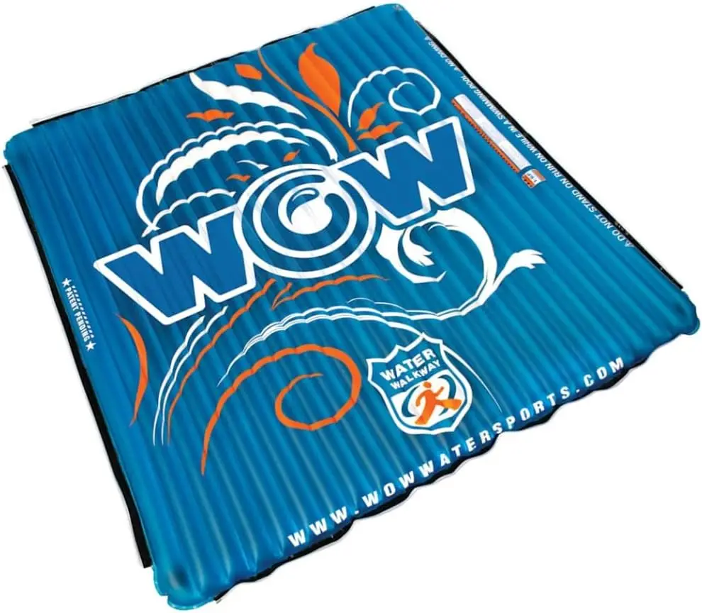 

6x6 ft Inflatable Water Walkway - Connectable Floating Mat for Pool & Lake, Heavy Duty PVC, 2-Year Warranty