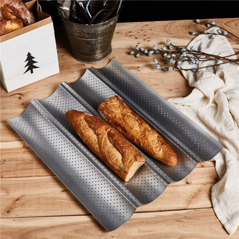 2/3/4pcs Non-Stick Bread Pans Baking utensils Tray Pastry Tools Loaf Baguette Mold Loaves    Pan Bakeware WF13