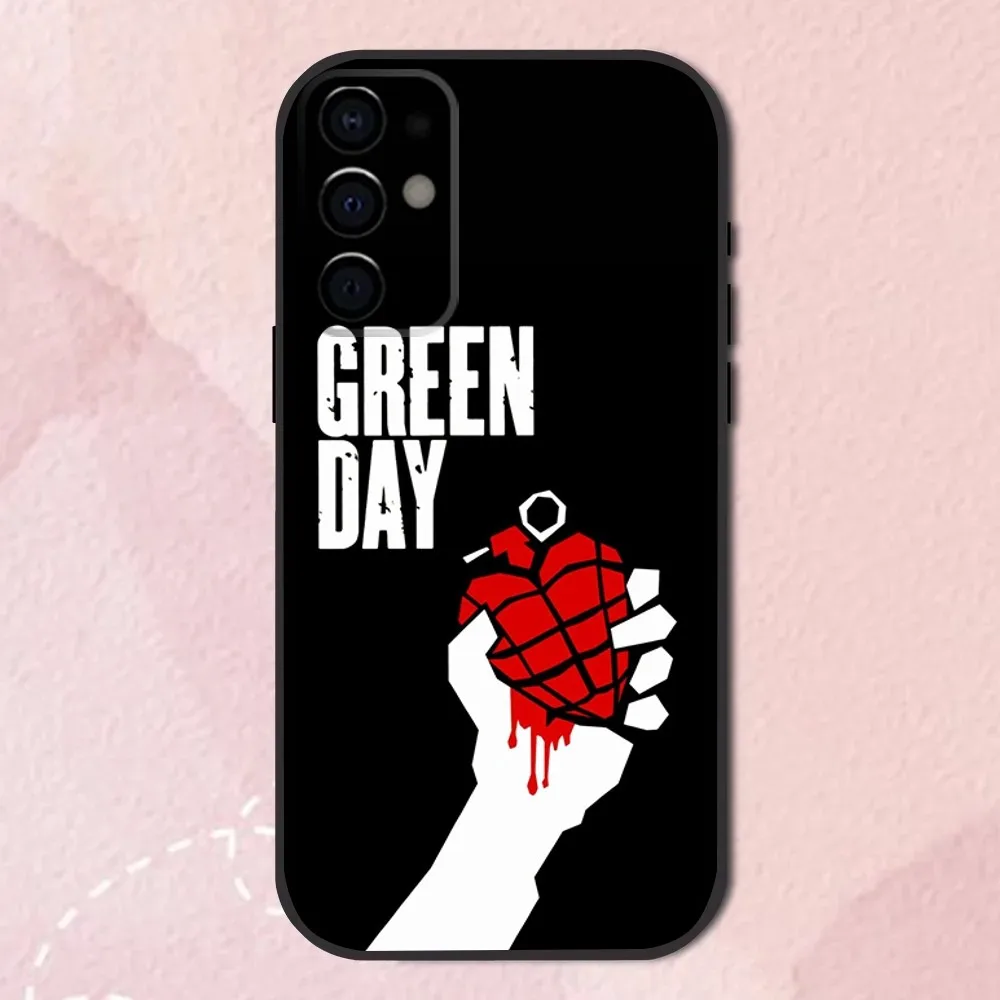 G-Green Day Band Phone Case For Samsung S24,S21,S22,S23,S30,Ultra,S20,Plus,Fe,Lite,Note,10,9,5G Black Soft Cover