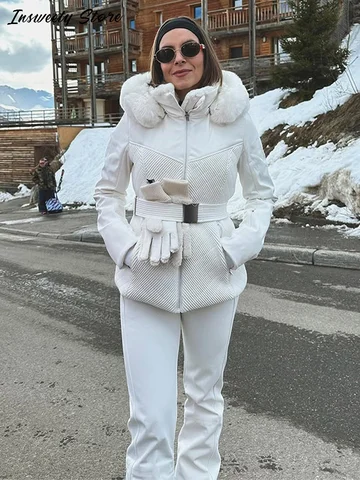 Женский лыжный костюм Fashion Solid Warm Ski Suit