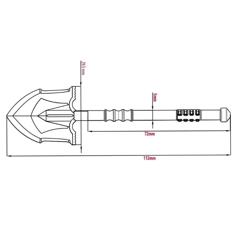 Metal Kirsite Shovel Decoration For 1/10 1/8 Rc Tracked Vehicle Axial Scx10 90046 D90 Jeep Yikong Rgt Traxxas Trx4 Rc4wd