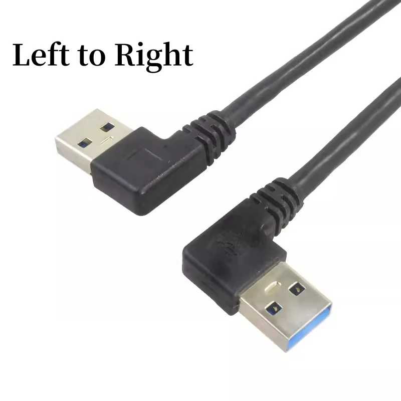 Elbow Usb Cable Dual Head Male To Male Data Cable 3.0 Copy Mobile Hard Disk Set-top Box Radiator Graphics Card Connection