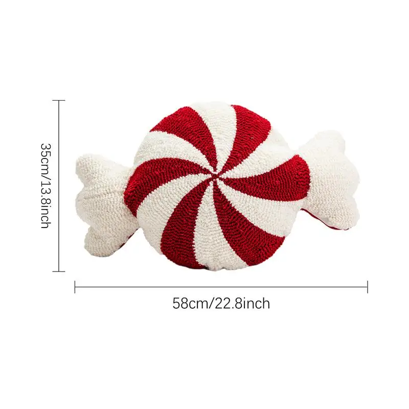 Christmas Candy Pillow Soft and Comfortable Candy Cane Throw Pillow Sofa Bed Decorative Chair Cushion Christmas Gift for Kids