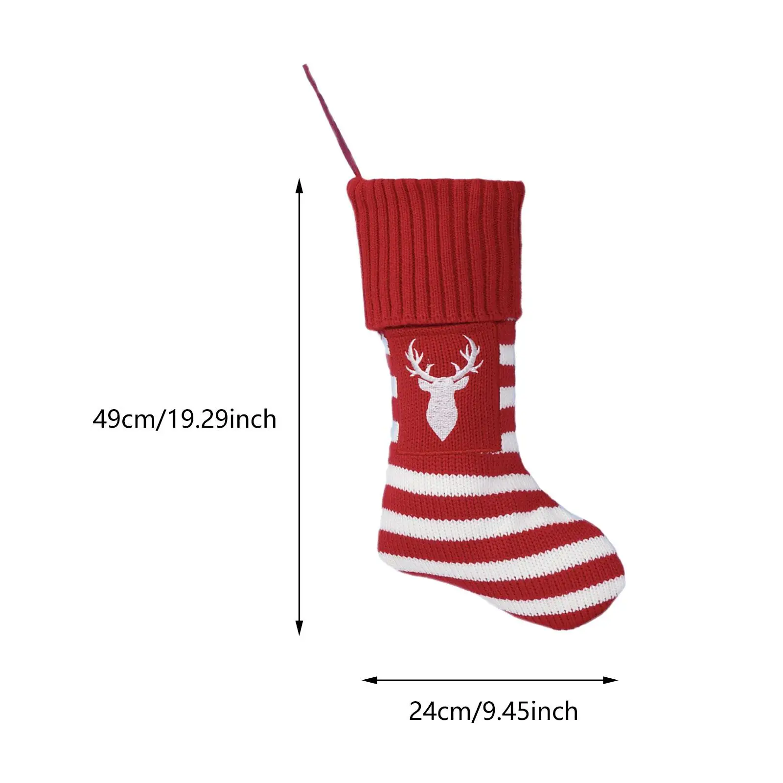 Christmas Stocking Soft Goodie Bag Novelties Ornament Candy Bag Xmas Hanging Sack for Holiday Decoration Party Offices Homes