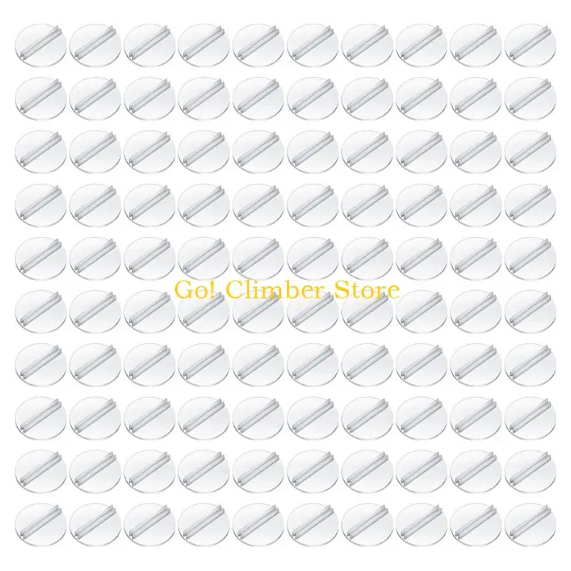 Q84C 100Pcs Plastic Place Card Holder Paper Miniature Bases For Secure Placement