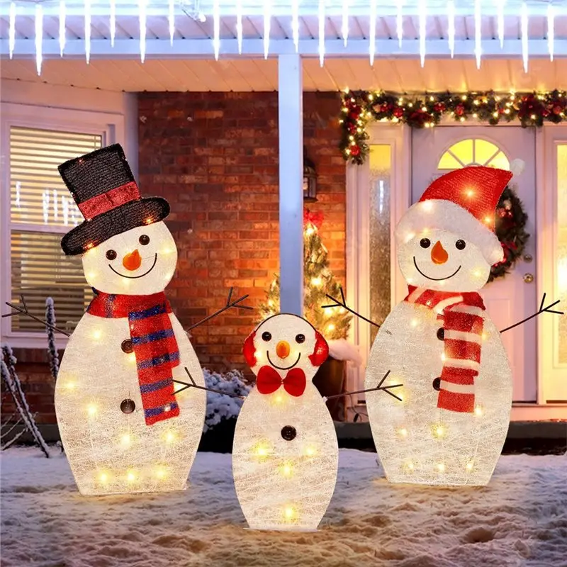 FAST-For Christmas Holiday Lighted Yard Display, Light Up Snowman, Hristmas Yard Decoration, Snowman For Christmas Decoration