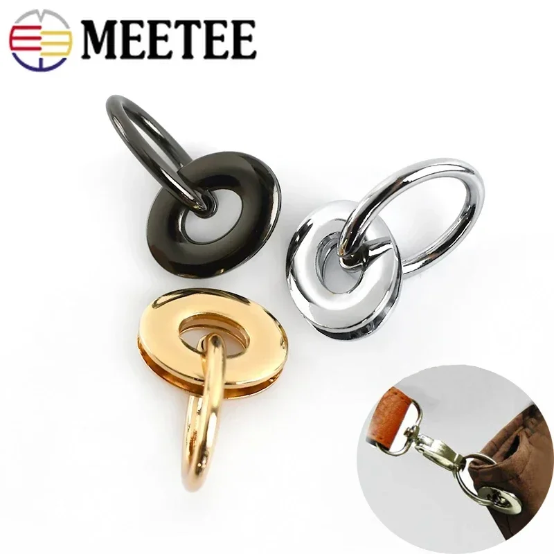 

4Pcs Meetee Metal Buckles Bag Side Hook Eyelet O Ring Clasp Screws Connect Handbag Handle Leather Bags Strap Hardware Accessory