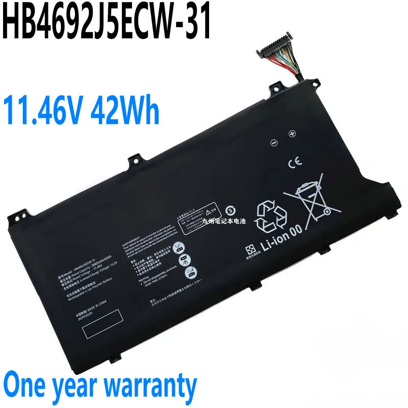 

11.46V 42Wh HB4692J5ECW-31 Battery For HUAWEI Matebook D15 BoB-WAE9P Boh-WAQ9RP HLY-19R HNL-WFP9 WFQ9 WRTD-WFH9