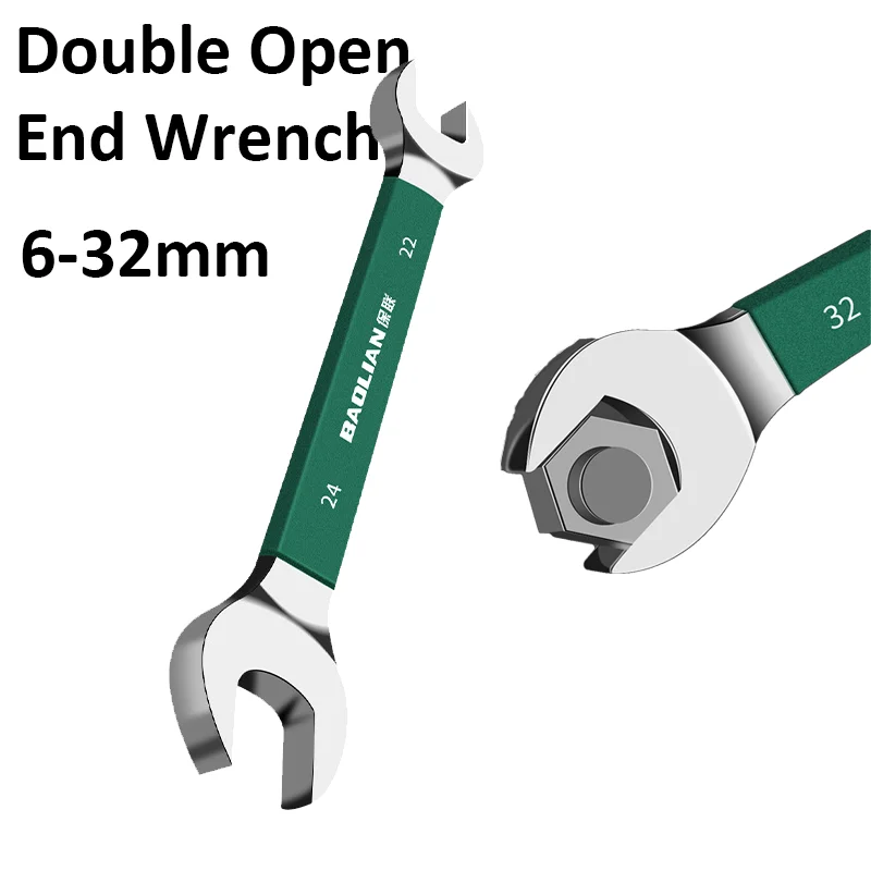 

6-32MM Double Open End Wrench Nut Wrench Mini Dual-Use Fast & Labor-Saving Spanner Hand Tool Brake Wrench for Car Bicycle Repair
