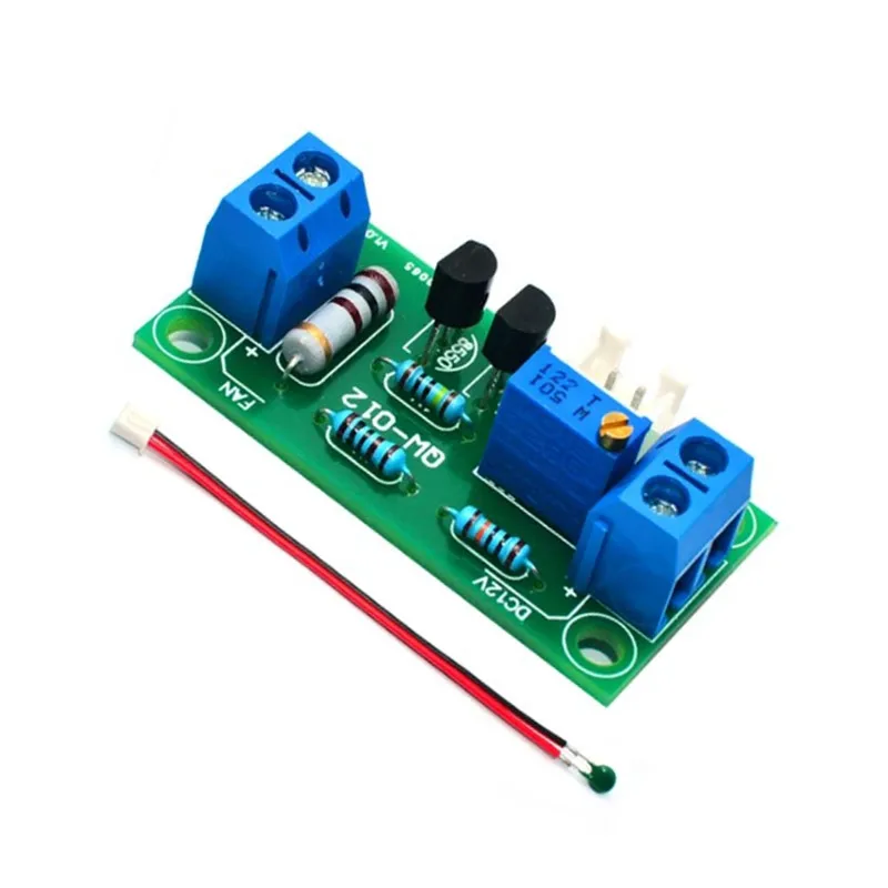 DC 12V Intelligent Fan Temperature Controller Fan Control Board for PC Temperature Linear Adjustable 4 Gears