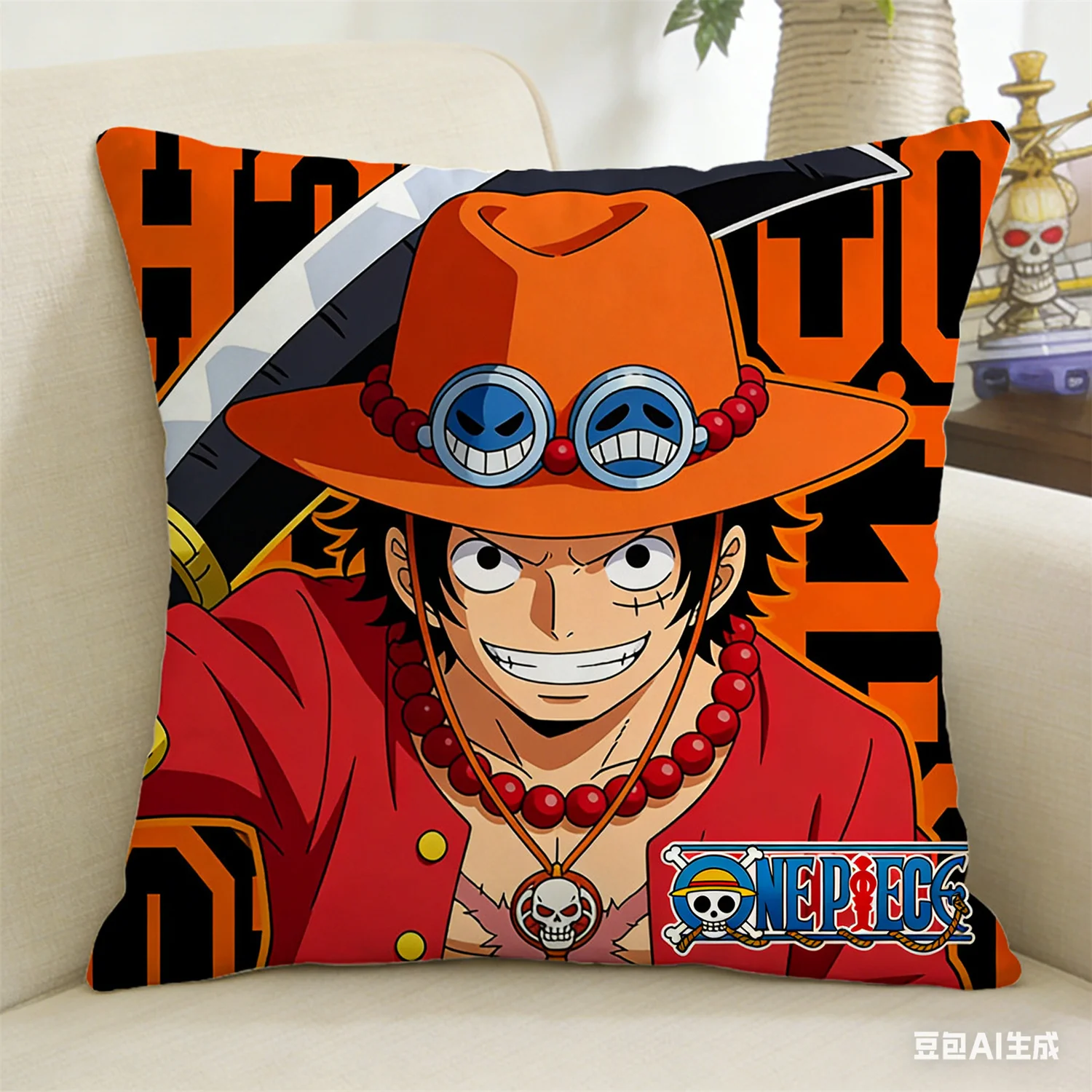 Einteiliger Kissenbezug, dekorativer Kissenbezug mit Anime-Fan-Favoriten-Charakter-Aufdruck für Schlafzimmer, Wohnzimmer und Anime-Enthusiasten
